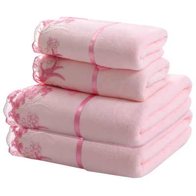 Картонное полиэфирное банное полотенце+ полотенце для лица, 3 комплекта, набор с вышивкой для дома, для мужчин и женщин, банное полотенце,, FG1115