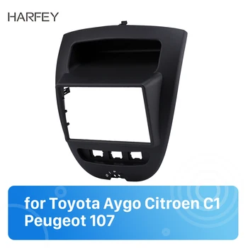 

Harfey 178*100mm 2Din Car Radio Fascia For Toyota Aygo Citroen C1 Peugeot 107 Trim Dash CD Installation Kit Frame Panel trim kit