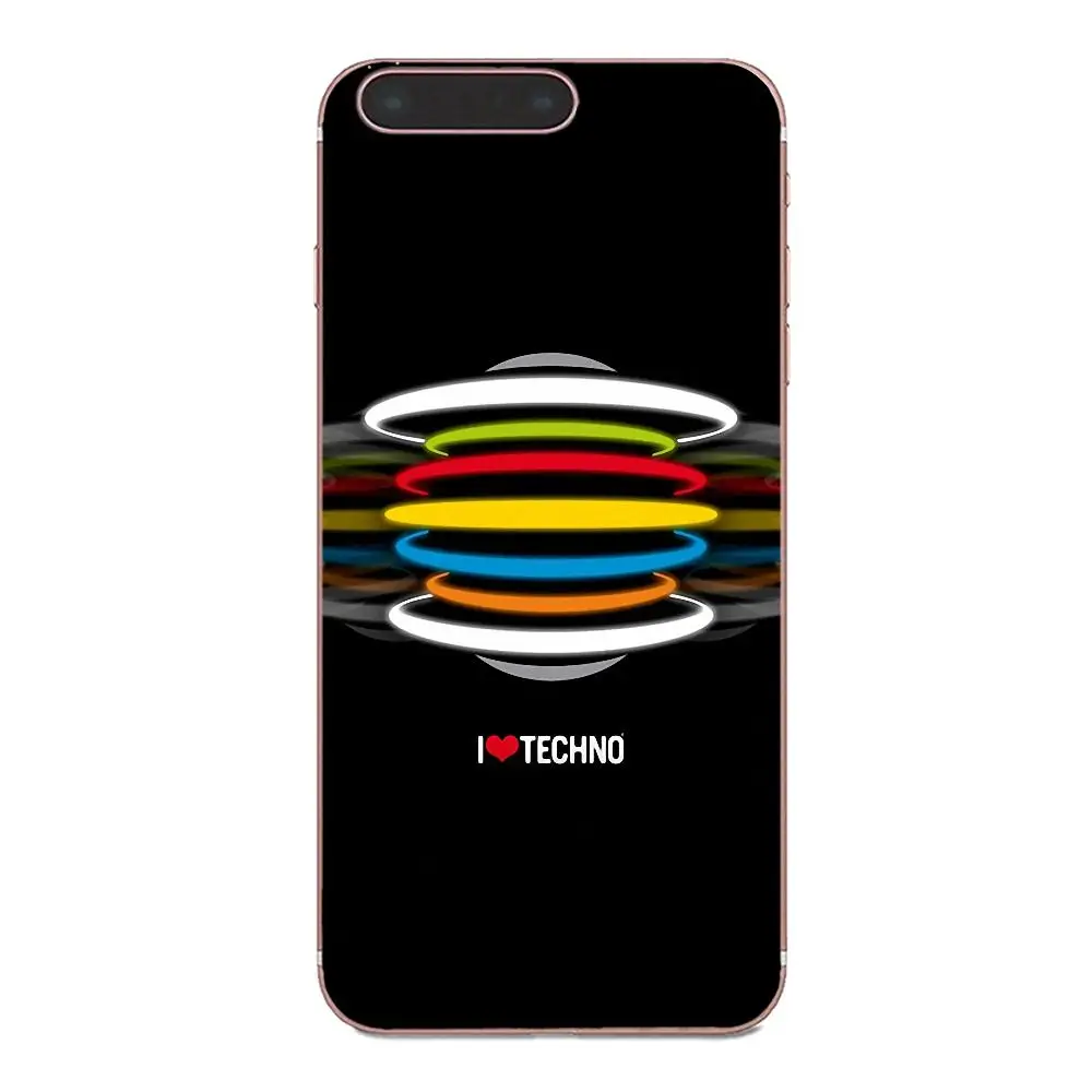 Мягкий принт Капа I Love Techno Для Сяо mi 3 4 4C 4i 5 5S 5X6 6X A1 Max x 2 Примечание 4|Чехлы-накладки|