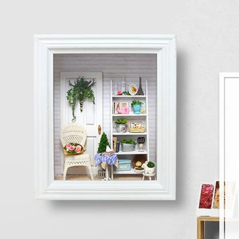 

Doll House Frame Miniature with Furniture Model furnishing DIY Wooden Dollhouse Miniatura Toys for Children Birthday Gifts Craft