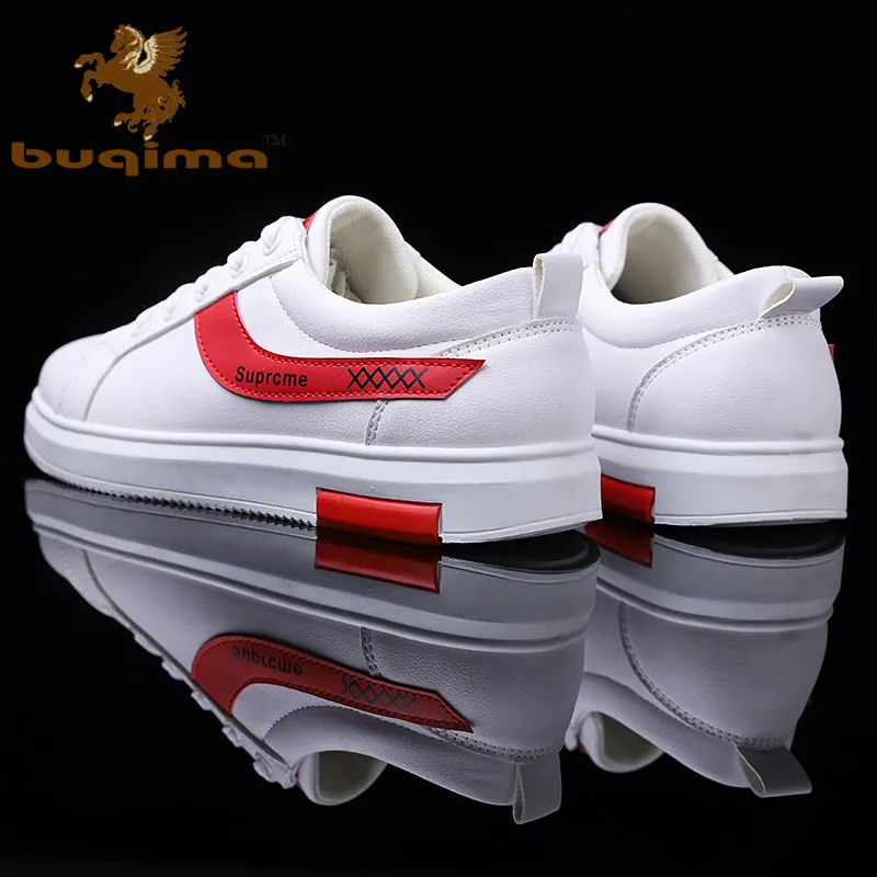 

Buqima men's shoes white shoes student shoes social guy outdoor casual low shoes