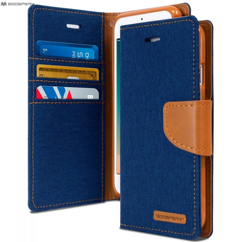 

New Original GOOSPERY CANVAS Cloth Skin Wallet Flip Cases For iPhone 8 Plus 7 Plus Card Slot Holster Cover For iPhone7 Plus