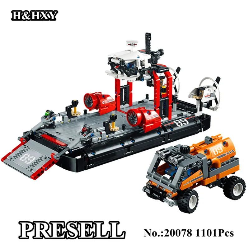 

PRESELL H&HXY 20078 New 1101Pcs Technic Series The Hovercraft Set 42076 lepin Building Blocks Bricks Educational Toys As Gifts