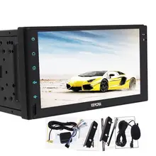 2din Android 6.0 Car Stereo in Dash Double 2 din Quad-core Autoradio GPS Navigation Audio Video USB SD Wifi Phone Screen Mirror