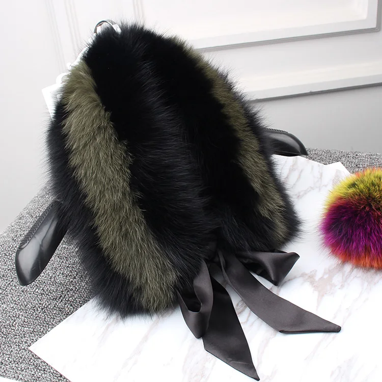 the new hot selling fox fur collar, the natural fox fur collar, the real fur collar child, the winter fur scarf ribbon - Цвет: G