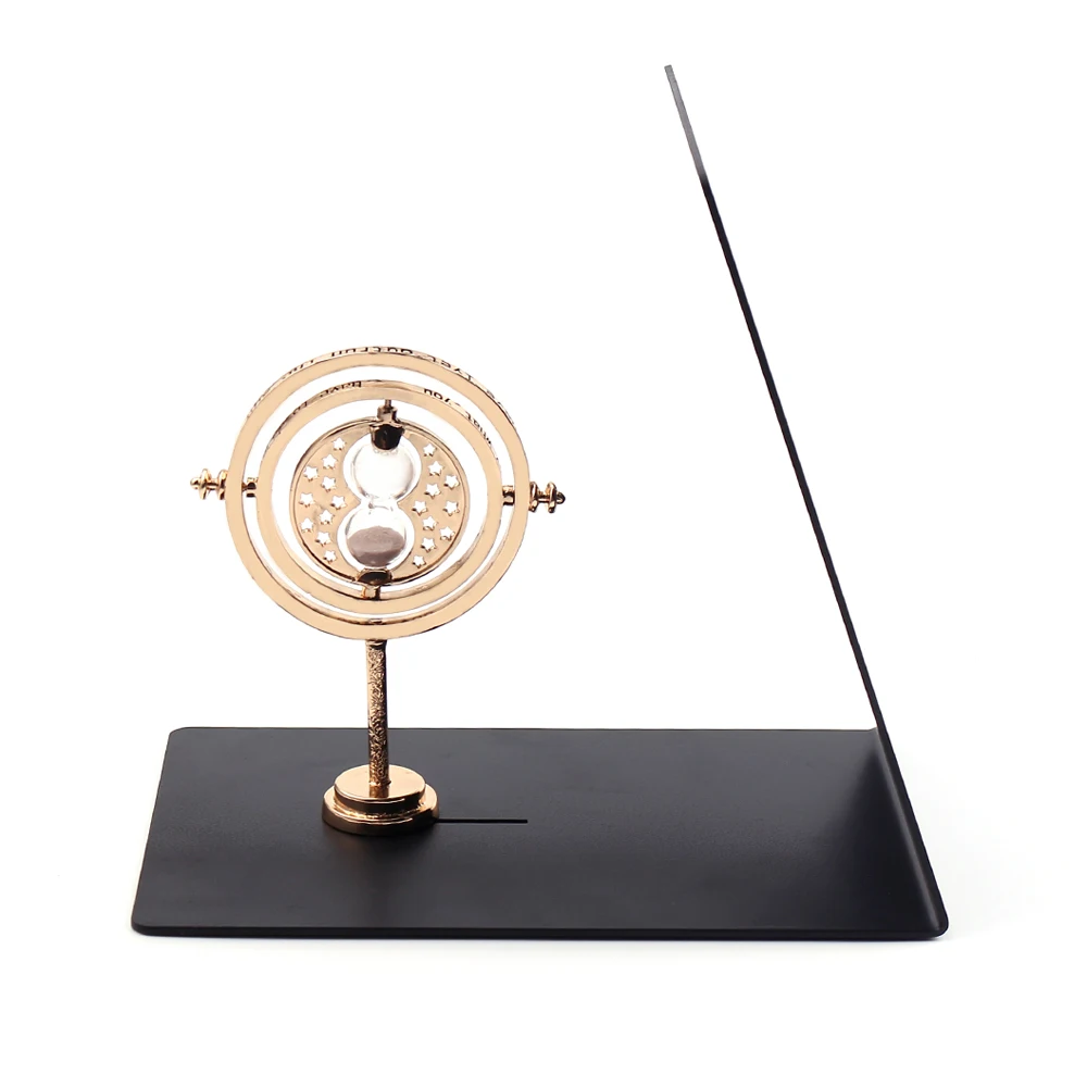 

Upscale Originality Bookshelf Display Gift Gold Color Sand Clock Decoration Metal Bookends Support Holder Nonskid Desk Stands