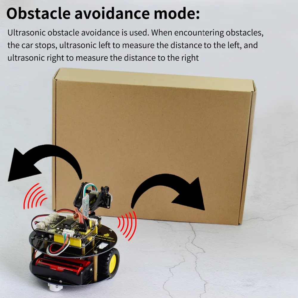 Новинка! Keyestudio Смарт маленькая черепаха робот автомобильный комплект V2.0 W/графическое Программирование+ Руководство пользователя(Английский) для Arduino робот
