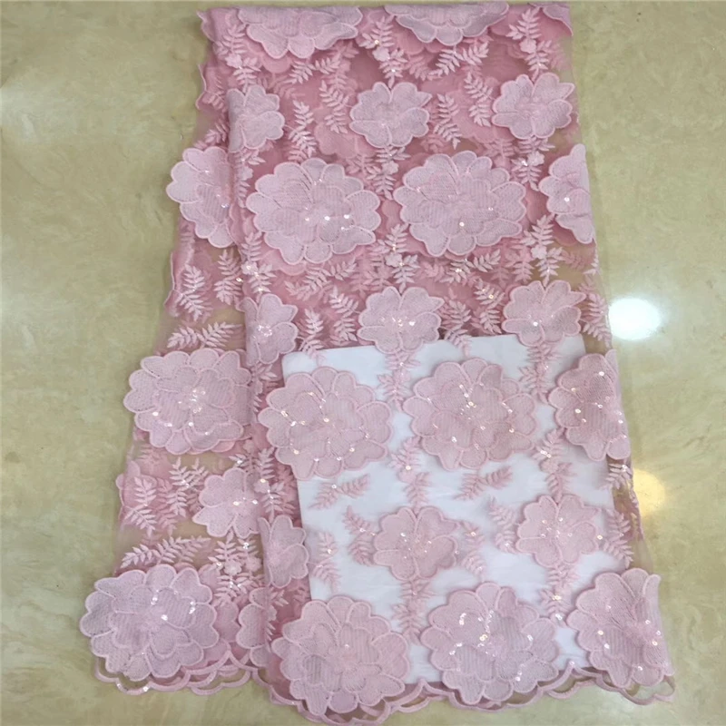 

Tollola Pink Nigerian French Lace Fabrics 2018 African Tulle Lace Fabric High Quality African Lace Wedding Fabric For Dress