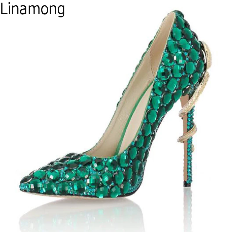 Tacones Pinko Metal Puntera Mujer Verdes Y Tacones Pinko Con