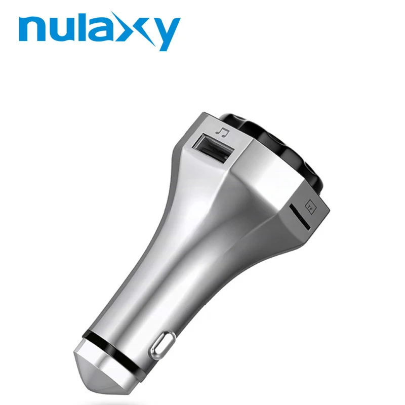 

Nulaxy FM Transmitter Bluetooth FM Modulator Hands-free Car MP3 Player Support USB Flash Drive SD Card USB Charger Aux Out/In