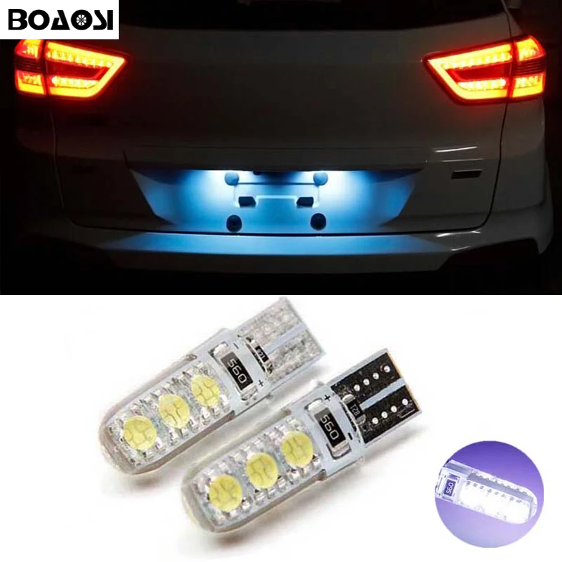 

BOAOSI 2x Canbus License Plate Lights Led T10 Cold White 5050 For CITROEN Elysee Picasso Triomphe Quatre C2 C4L C5 Car Styling