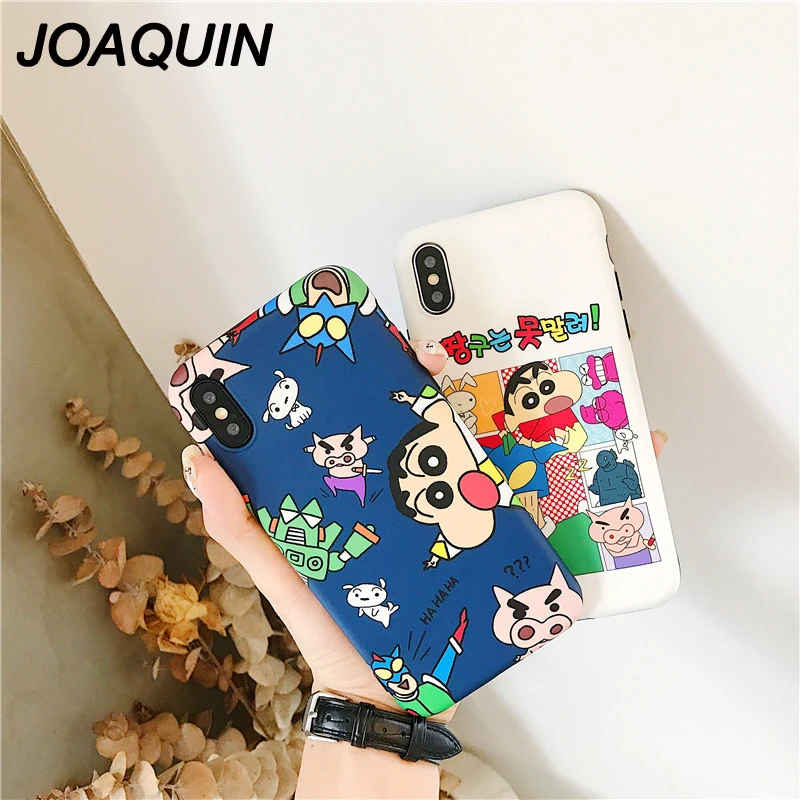 Забавный Мультфильм Crayon Shin-chan чехол для телефона iphone X 6S 6 7 8 Plus XR Xs Max мягкий