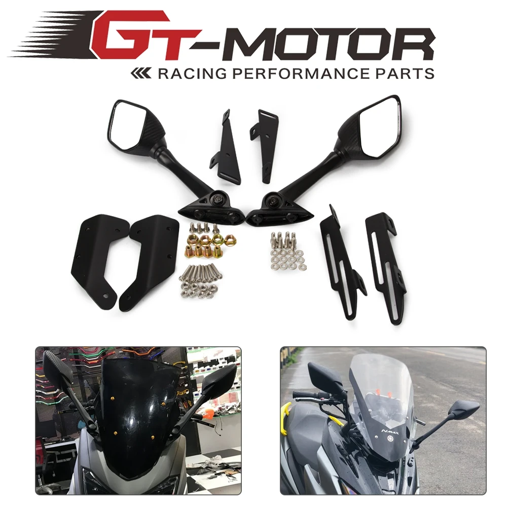 

Motorcycle Rearview Mirror Bracket windshield Rear Side View Mirrors Screws Adapter Fixed Stent Holder For Yamaha NMAX155 125 1
