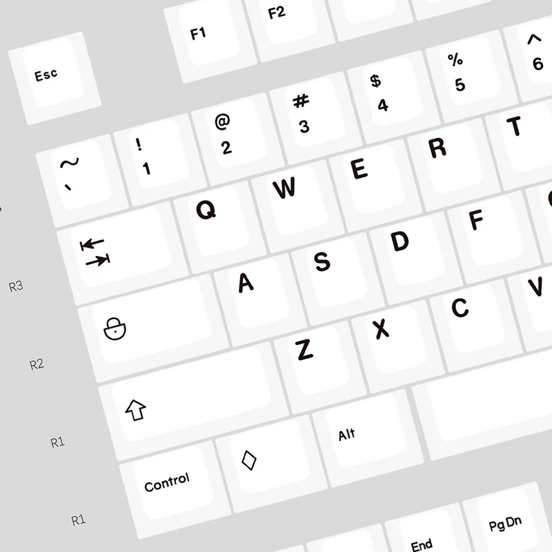 

R1 in stock Enjoypbt Black on White with Icon Mods 159Keys mac keys for cherry mx mechanical keyboard keycaps