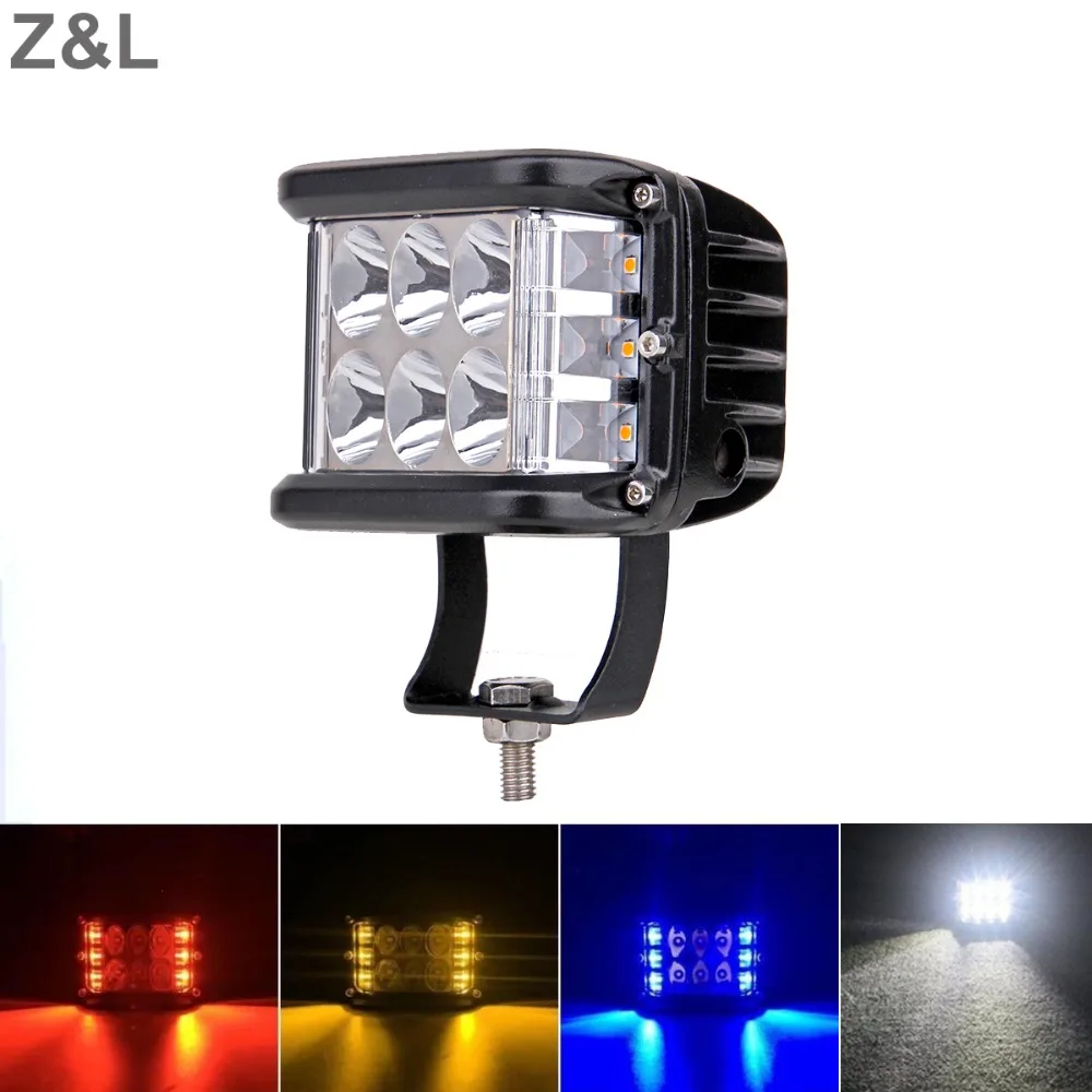 

Strobe LED Work Light 9-30V Offroad Universal Car Side Shot Pod Light 4 Inch Flash ATV Trucks Boat Fog Auxiliary Indicator Lamp