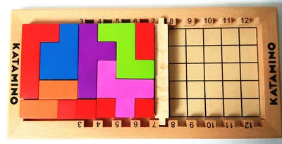 

New Arrival Beech Wood Tetris blocks Educational Baby Toys Montessori Katamino Building Blocks Children IQ challenge Gift
