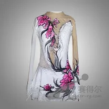 Детское платье для фигурного катания на льду; модная новинка; Брендовые платья для фигурного катания с кристаллами на заказ; DR3585