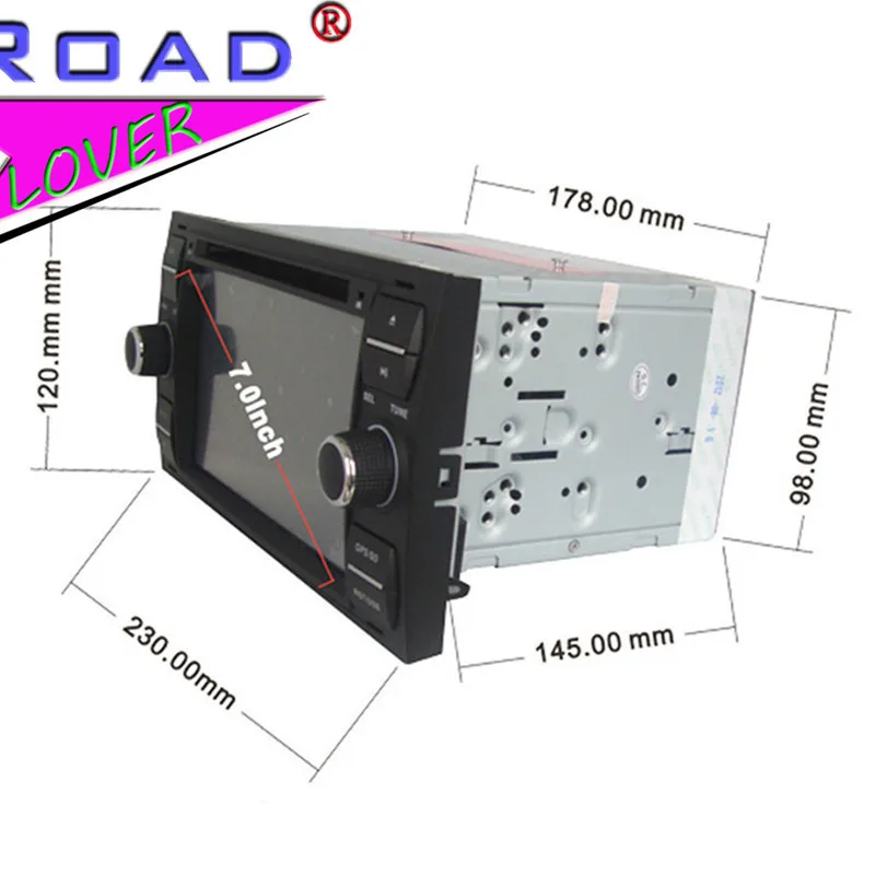 Top Roadlover Android 8.0 Car DVD Player Radio For 7" Ford Focus Mondeo S-MAX  Connect 2005 2006 2007 Stereo GPS Navigation Magnitol 9