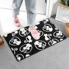 Туманно геометрический принт ковер анти-скольжения напольный коврик для спальни ванная комната Кухонный Придверный коврик микрофибра нетканые гостиная коврики 45X70 см