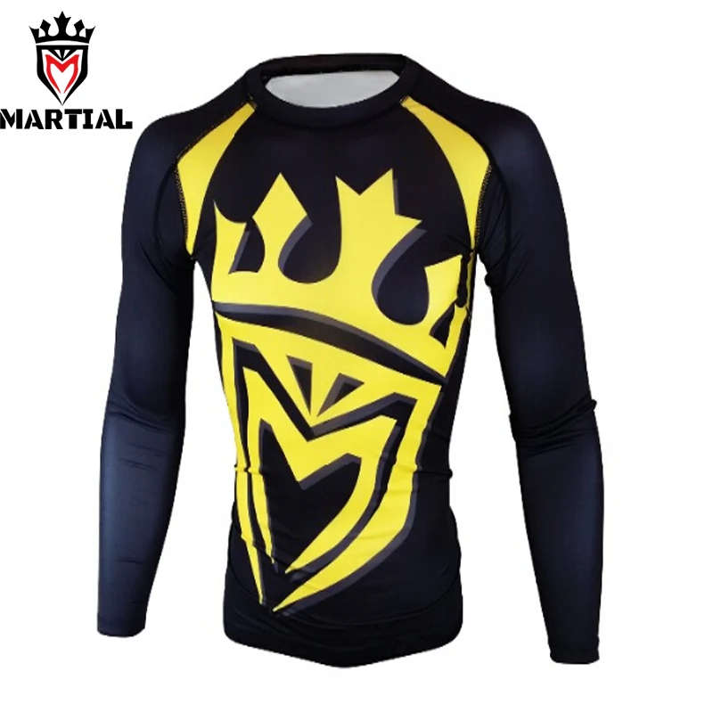Martial Mma/ Bjj fight rashguard combat boxing jersey men compression