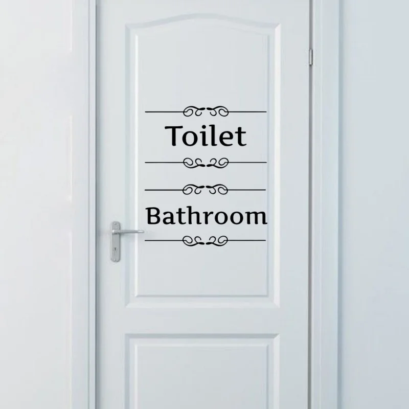 Toilet Door Letter Sign Wall Stickers Removable Decor Decal Door Stickers for Washroom Bathroom Wall Sticker Decor 2018 New Toilet Door Letter Sign Wall Stickers Removable Decor Decal Door Stickers for Washroom Bathroom Wall Sticker Decor 2018 New