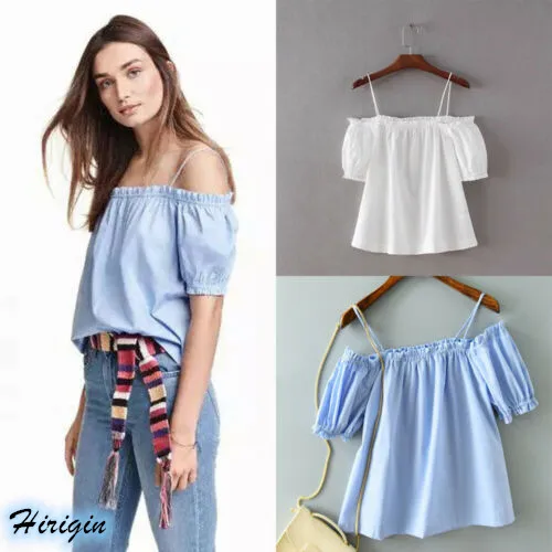 

Women Off Shoulder Crop Tops HOT Women Summer Solid Sexy Short Sleeve Slash Neck Off Shoulder Crop Tops
