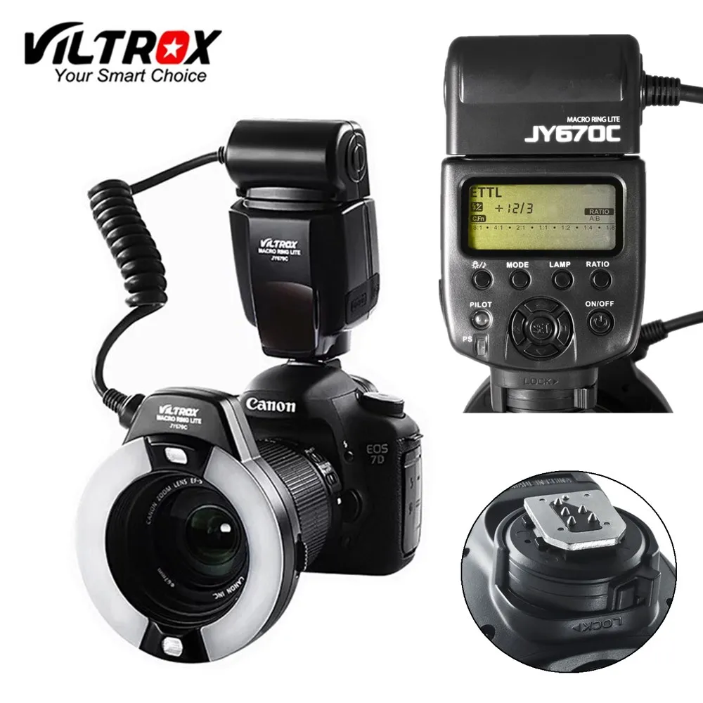 Viltrox JY 670C DSLR Camera photo LED TTL Macro Ring Lite