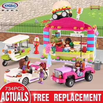 

XINGBAO 12012 The School Convenience Store Compatible LeSet City Girls Friends Series Building Blocks Bricks Kid Toys Gifts