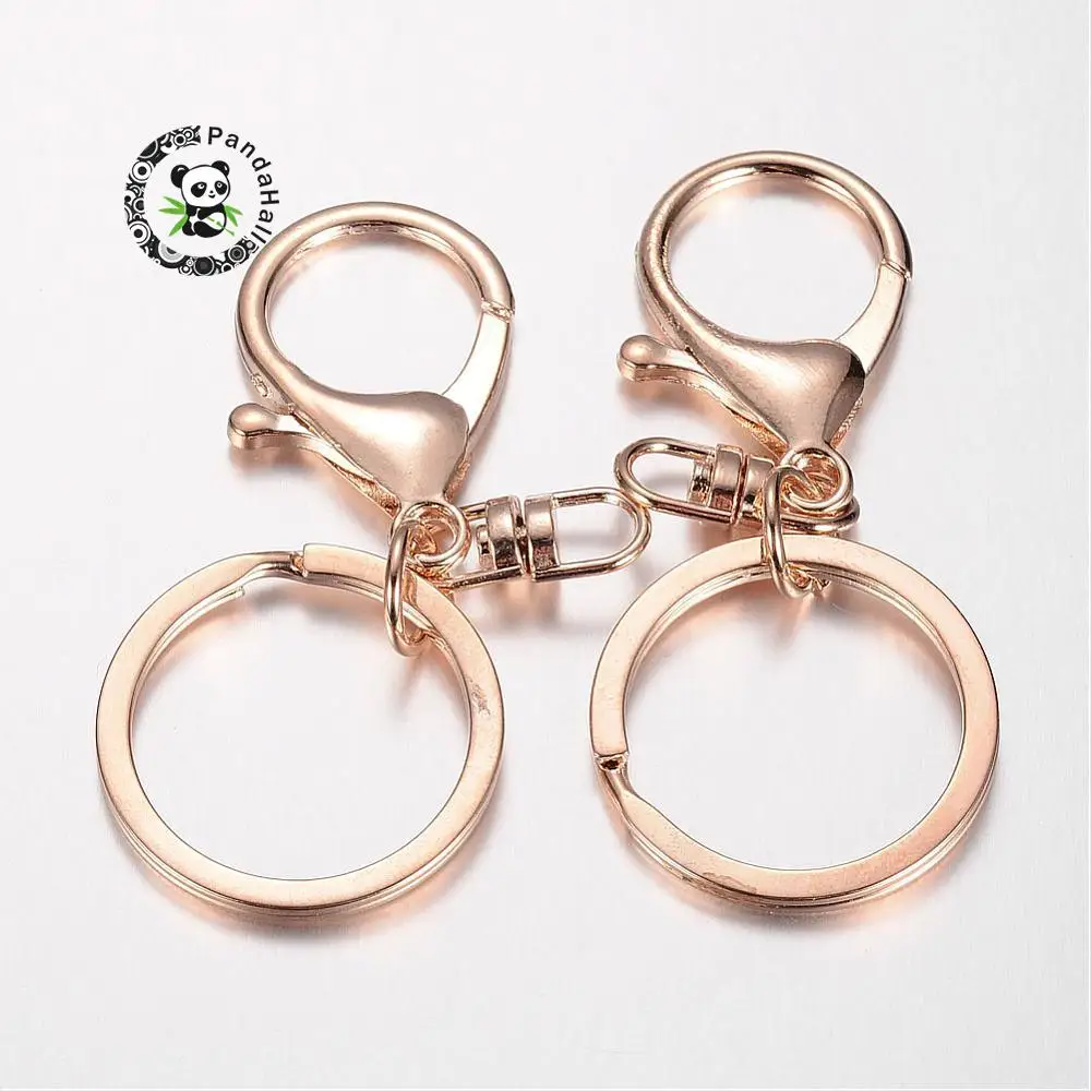 100pcs 68x30mm Gold Keychains Iron Alloy Lobster Claw Clasp