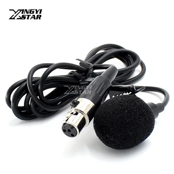 

Mini XLR 4 Pin TA4F Plug Wired Microfone Condenser Tie Clip On Lapel Lavalier Microphone For SHURE Karaoke Wireless Transmitter