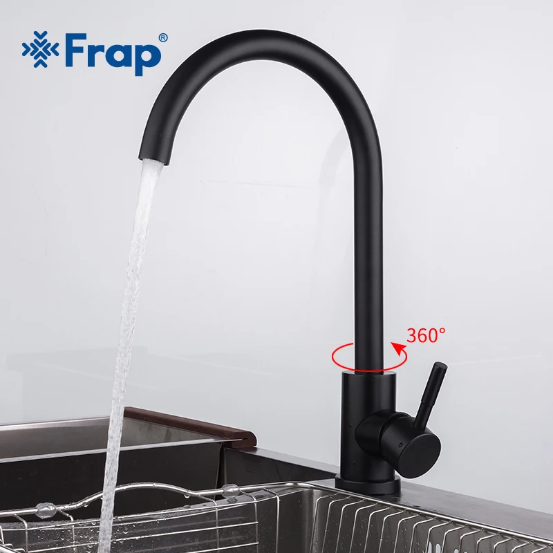 

Frap 2018 new Stainless steel black Spray paint kitchen sink faucet cold and hot water mixer taps torneira para cozinha Y40001/3
