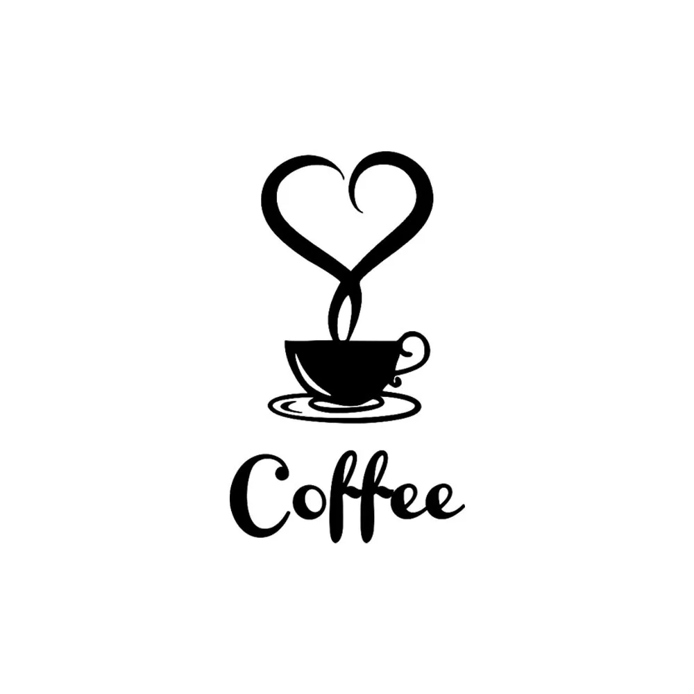 

1pcs New Arrival PVC Beautiful Design Coffee Mugs Tea Coffee Art Decal Vinyl Wall Sticker Home Decor Wall Stickers Nove5