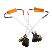 2 pcs H8 H9 H11 LED DRL Da Lâmpada de Luz de Nevoeiro Xenon HID Decoder Resistência Resistor de Carga Canbus Cablagem Adaptador 50 w 6ohm 9-14 v