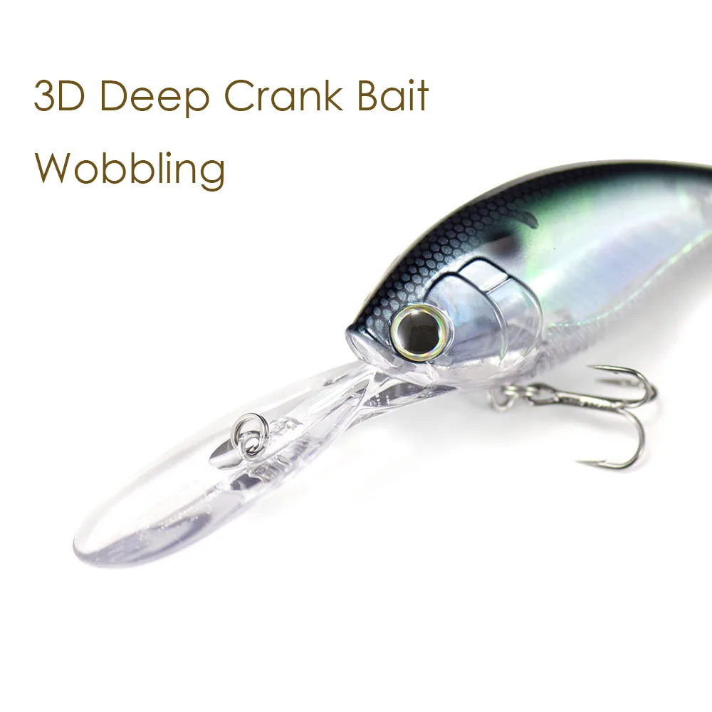 Deep Crank Baits 3D, Deep Crank Baits, рыболовные приманки 70 мм, 21 г, плавающие, глубина погружения 3,5-4,5 м, Wobbling Leurre HardBaits