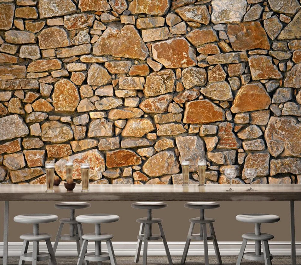 装飾壁紙石の壁効果背景の壁の絵 生地 織物壁装材 Aliexpress