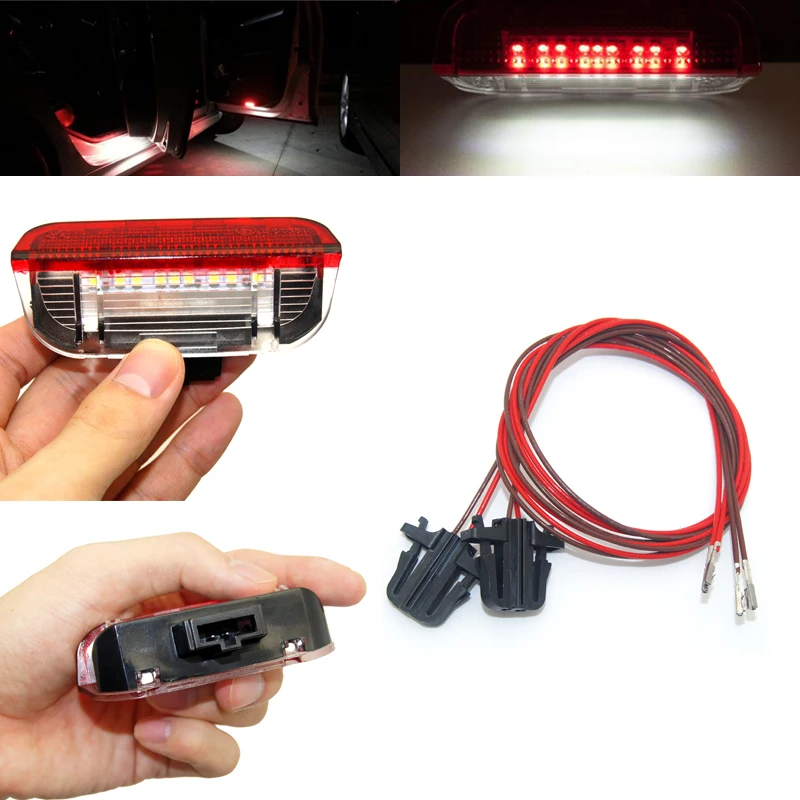 2XSuper Bright Original Door Warning Light For Golf 5 6 Jetta MK5 MK6