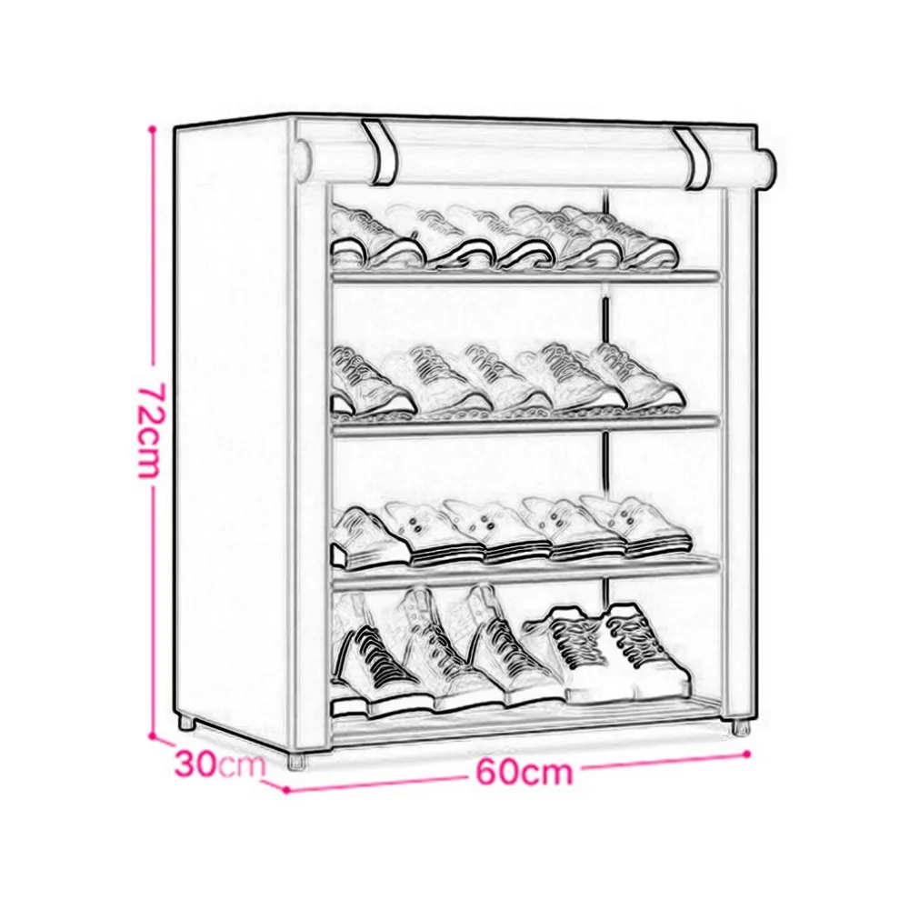 NAI YUE пылезащитный большой размер нетканый тканевый стеллаж для обуви, органайзер для обуви, для дома, спальни, общежития, стойки для обуви, полка, шкаф