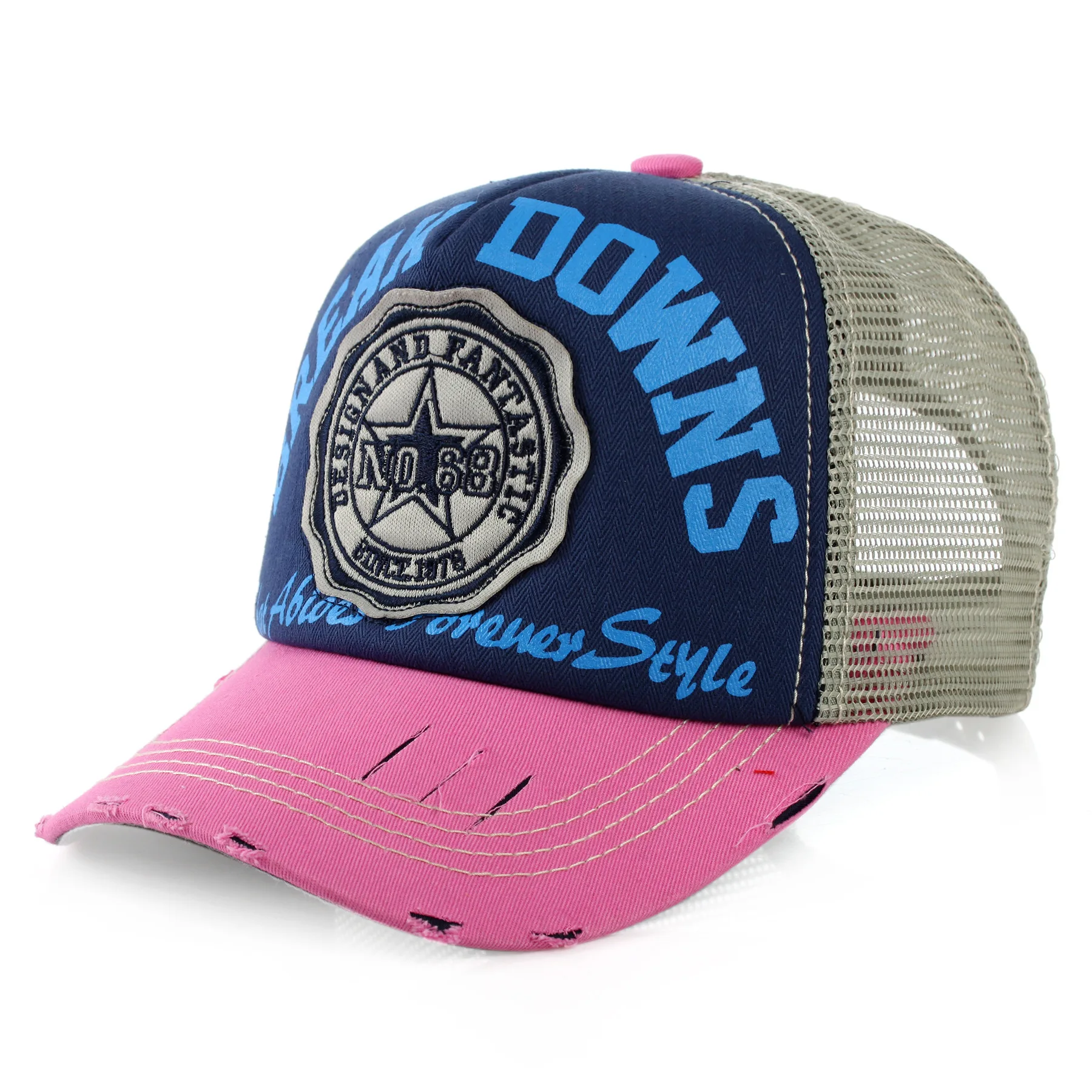 JTRVW Cowboy Hats Baseball Cap Breast Cancer Awareness Ribbon Butterfly-1 Men Baseball Cap Adjustable Baseball Cap