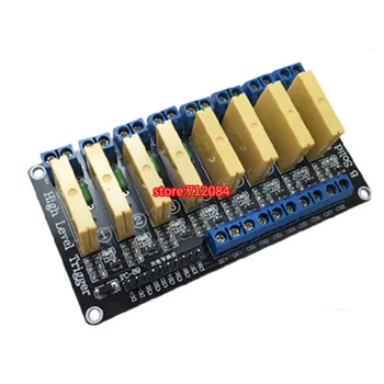 

8 channel solid state relay module High level 5A trigger DC control DC 3-32V load 5A PLC automation equipment control