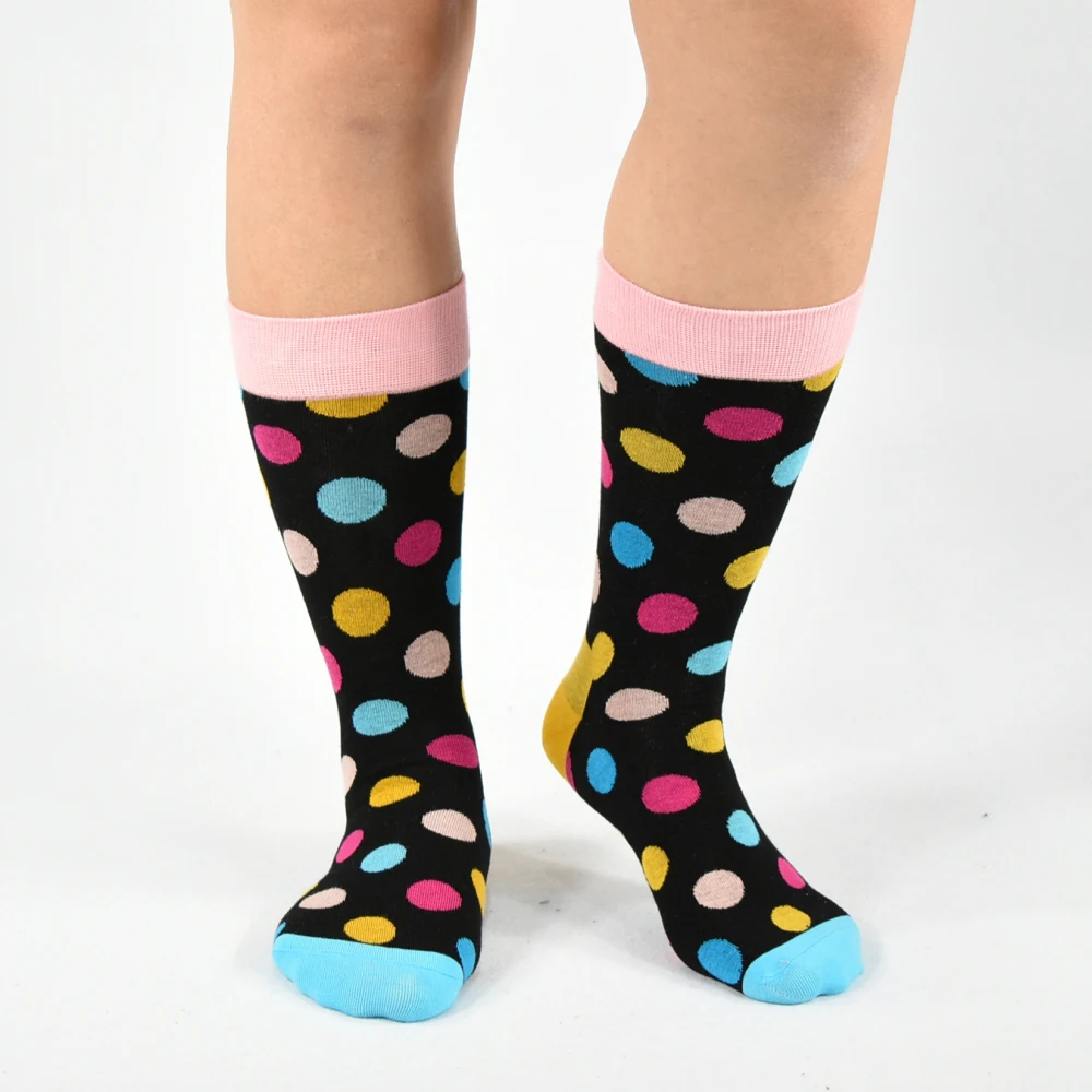 Новое поступление, настоящие носки, 5 пар мужских носков, высокое качество, цветные популярные хлопковые мужские носки, новейший дизайн, счастье, без коробки
