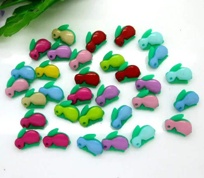 

100Pcs Mixed Acrylic Rabbit Shape Sewing Buttons For Kids Clothes Scrapbooking Decorative Botones Handicraft DIY Accessories
