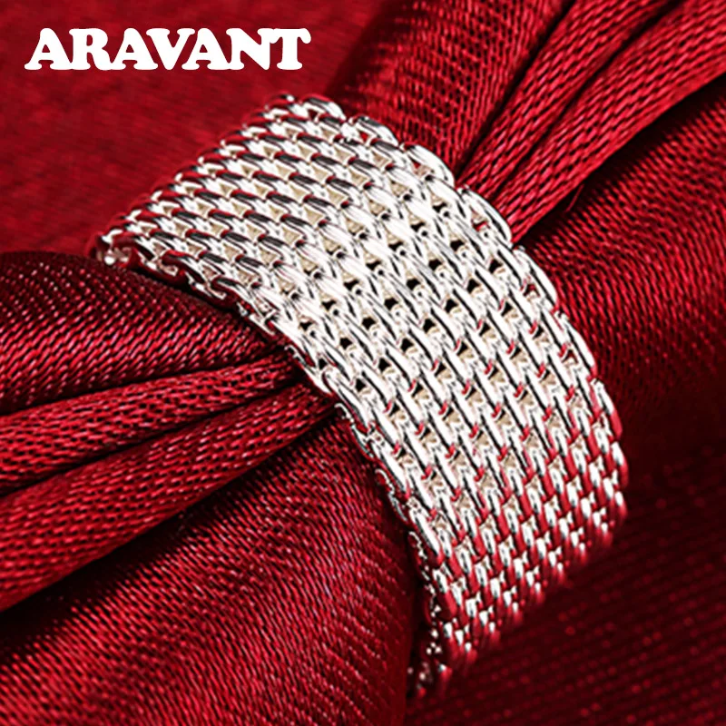 

925 Silver Finger Ring Simple Wedding Rings For Women Engagement Silver Jewelry