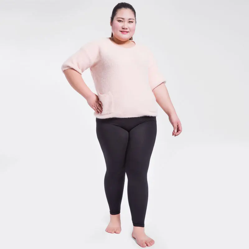 

2019 lady large size L XL autumn winter fitness legging stretch middle waist push up leggings Modal and cotton blended warm pant