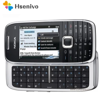 Картинка E75 100% Оригинальный разблокирована Nokia E75 слайд 2,4 'дюймов GSM 3g Symbian мобильный телефон с A-GPS Bluetooth Wi Fi FM Бесплатная доставка
