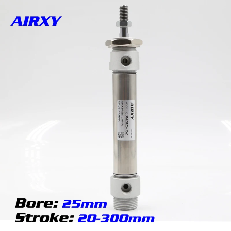 

CDM2B Bore 25mm stroke 20-300mm SMC type Built-in magent Mini Air Cylinder stander type double Acting Single rod CDM2B25-20Z