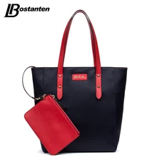 Bostanten marca mujeres de la lona bolsas de hombro del remache bolsas compuestas set ladies totes bolsos grandes bolsos de diseño mujer sac a principal
