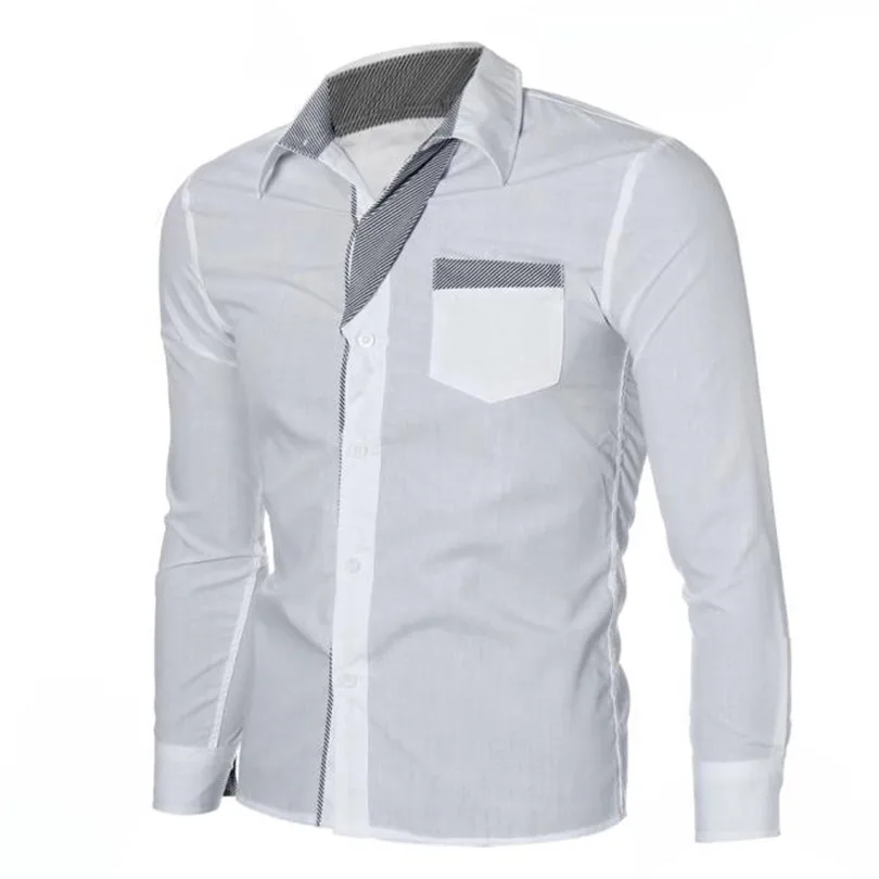 Men Autumn Winter Luxury Brief Casual Fashion Men Shirt Cotton Linen Beach Loose Fit Long Sleeve Business Blouse Tops #4M27 (2)