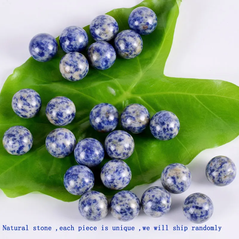 

10 pieces Sodalite Crystal Ball Precious 18 mm Natural Stone Gems Crafts Sphere Chakra Healing Reiki Carving Home Decorative