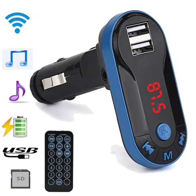 Bluetooth Wireless FM Transmitter MP3 Player Handsfree Car Kit USB TF SD Remote