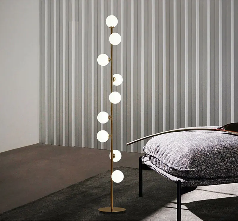 Modern LED Living Room Standing Lamp Nordic Simple Glass Ball Floor Lamp Home Deco Lighting Fixtures Bedside Lamps (9)